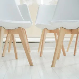 Set x4 Sillas de Diseño Tulip Blanca Living Comedor Cocina