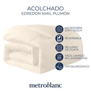 Acolchado / Edredon Simil Plumón - vison - natural | Queen