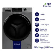 Lavasecarropas Drean Carga Frontal 8 Kg LSCDR0805SG0