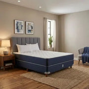 Combo Sommier + Colchón + Respaldo y 2 almohadas de regalo 2230 SYRMA 140x190 Espuma Alta Densidad