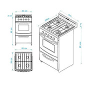 Cocina Escorial Candor S2 Gas Envasado 51 Cm