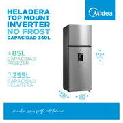 Heladera No Frost Midea MDRT489MTE46ADW 340 Litros