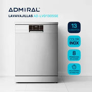 Lavavajillas Admiral AD-LVD1305SE 13 Cubiertos Inox