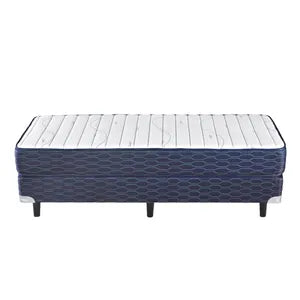 Conjunto Sommier y Colchón Suavestar Sport 1 Plaza y Media (100x190 cm) - Espuma 30kg/m³