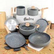 Batería Cocina Hudson con Cerámica Antiadherente 9 Piezas
