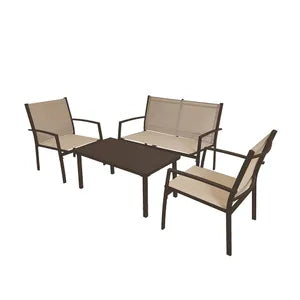 Set de Living Frávega Home 4 Piezas en Acero