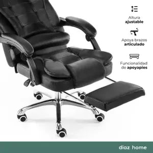 Silla Sillon de Oficina Reclinable Gerencial con Apoyapies