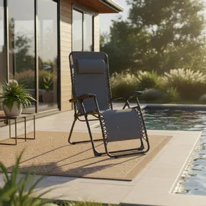 Silla Gravedad Cero Frávega Home Reclinable Gris