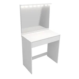 Tocador Maquillador con Espejo y Luz Led Blanco 82x44x80