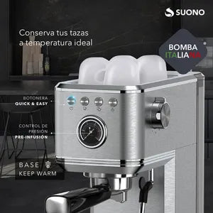 Cafetera Espresso Slim 20 Bar 1350w 1.1 Litros
