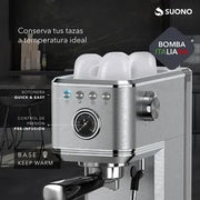 Cafetera Espresso Slim 20 Bar 1350w 1.1 Litros