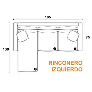 Sillón de 3 Cuerpos Esquinero Convertible American Wood Chenille Gris